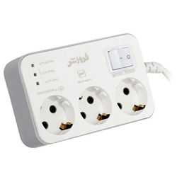 محافظ ولتاژ فروزش مدل سه خانه ارت دار با کابل 1/8 متری