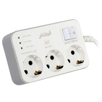 محافظ ولتاژ فروزش مدل سه خانه ارت دار با کابل 1/8 متری