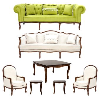 مبل کلاسیک 8 نفره مدل کویین به همراه میز پذیرایی