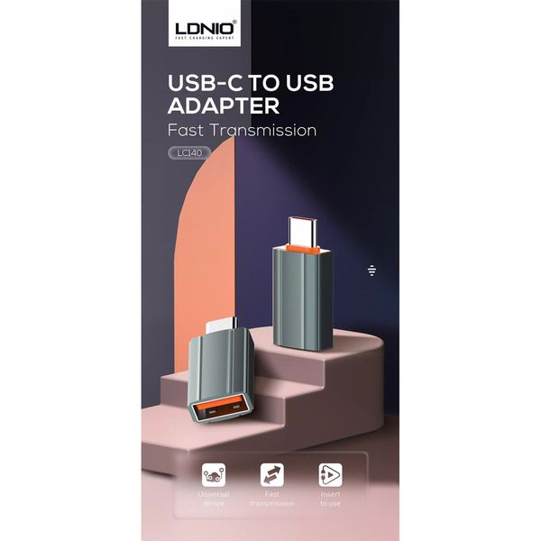 مبدل OTG USB به USB-C الدینیو مدل LC140 newpack