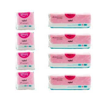 نوار بهداشتی پنبه ریز مدل لطیف مناسب پوست حساس مجموعه 8 عددی