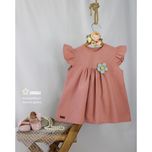 پیراهن دخترانه مَهلا رنگ صورتی