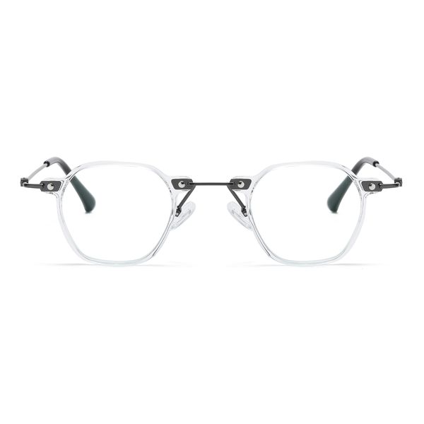 فریم عینک طبی چند ضلعی مدل TJ858C26P81 مناسب برای صورت گرد و بیضی