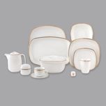 سرویس غذاخوری 98 پارچه 12 نفر چینی زرین ایران مدل ریوا سری کواترو درجه عالی