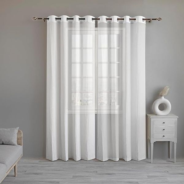 پرده تیکو دکو مدل حریر کلاسیک دو عددی سایز 150x270 سانتیمتر