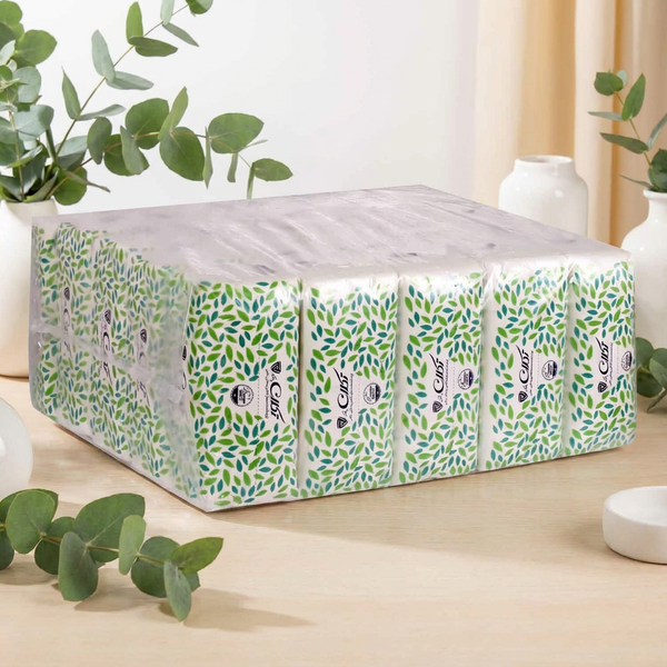 دستمال حوله ای تکلان پاک - طرح بهار - 150 برگ دولایه (300برگ)