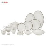 سرویس غذاخوری 102 پارچه چینی زرین ایران سری ایتالیا اف مدل Riva درجه یک