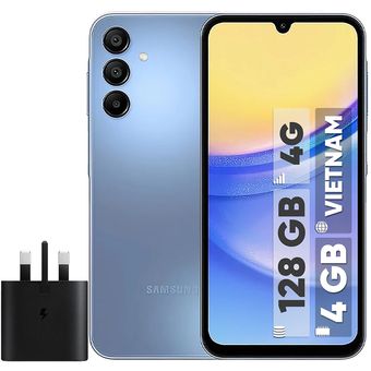 گوشی موبایل سامسونگ مدل Galaxy A15 دو سیم کارت ظرفیت 128 گیگابایت و رم 4گیگابایت به همراه شارژرسامسونگ-ویتنام-کد 112033