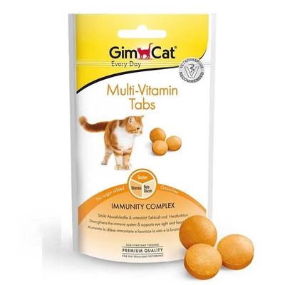 قرص مولتی ویتامین (تقویت سیستم ایمنی) گربه جیم کت مدل Multi-Vitamin Tabs طعم شیر
