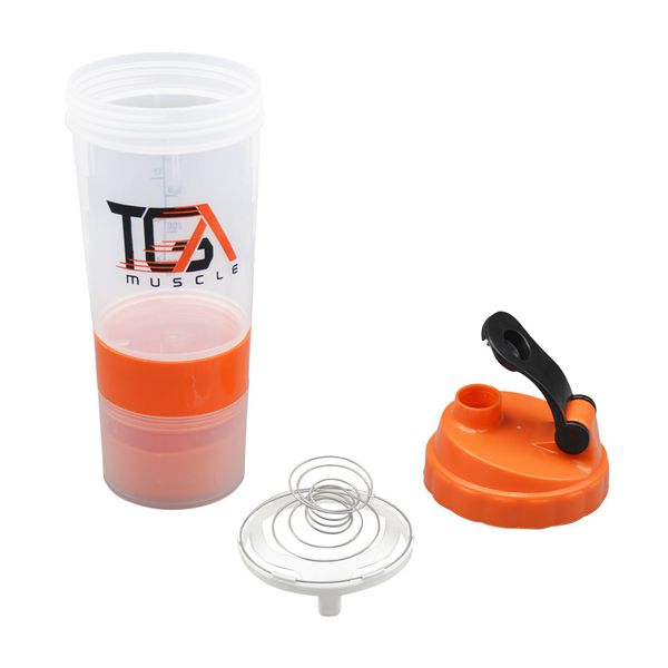 شیکر بدنسازی مدل سه تیکه کد GS-M-231882 گنجایش 0.5 لیتر