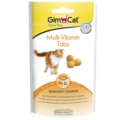 قرص مولتی ویتامین گربه‌ی جیم کت / GimCat multivitamin cat tabs for immune system with Taurine