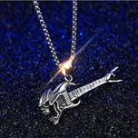 گردنبند مردانه طرح گیتار راک مدل 4344