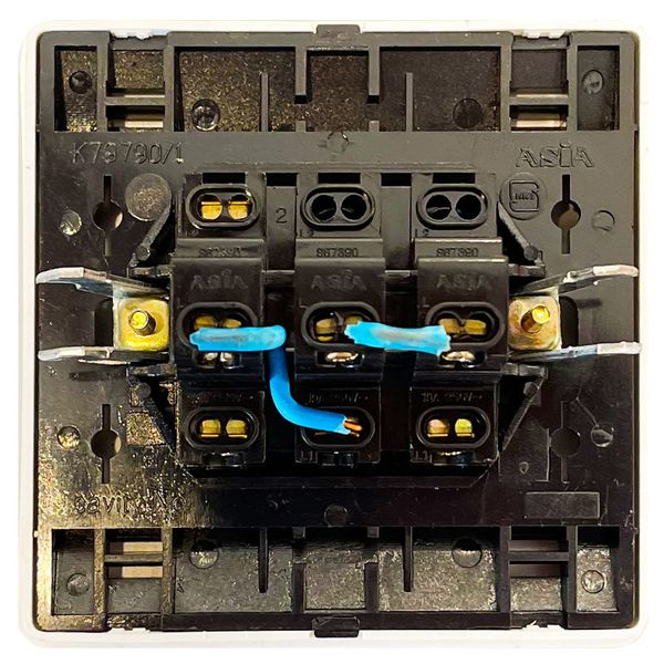 کلید سه پل صنایع آسیا الکتریک مدل کریستال BLK-GLD