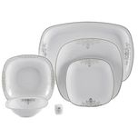 سرویس غذاخوری 27 پارچه چینی زرین ایران سری کواترو مدل montecarlo 2