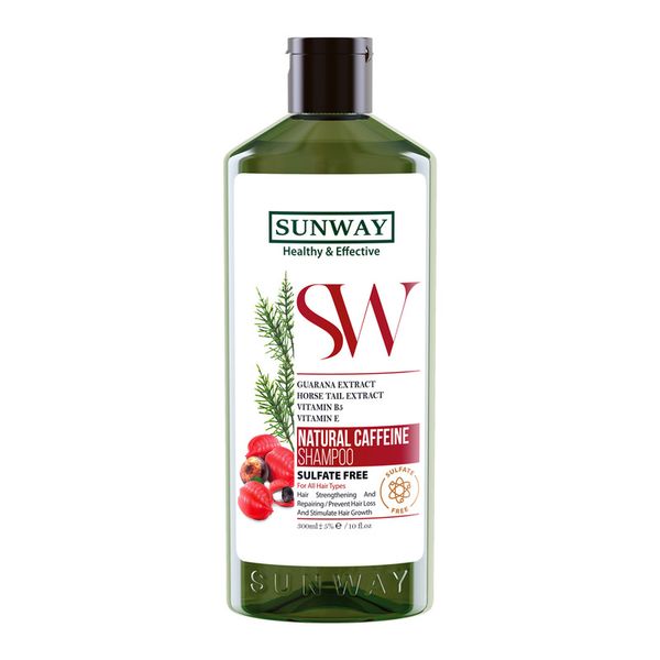 شامپو تقویت کننده و ضد ریزش مو سان وی مدل کافئین حجم 300 میلی لیتر