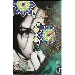 برچسب DTF استیکر حرارتی لباس مدل گل بانو