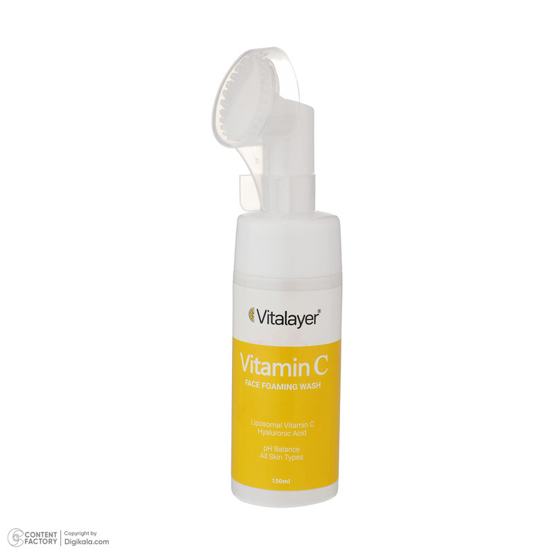 تصویر فوم شستشوی صورت ویتامین C ویتالیر 150 میل Vitalayer Vitamin C Foaming face wash 150ml