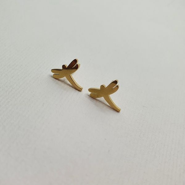 گوشواره زنانه مدل میخی طرح سنجاقک