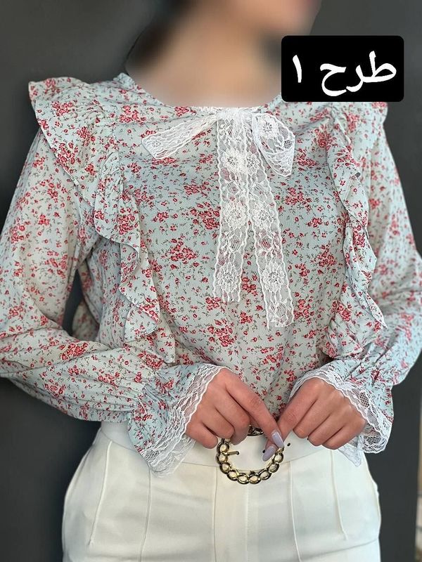 شومیز چیندار دلسا کد 1695