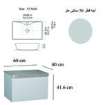 ست کابینت و روشویی توییس مدل tws 1032 FM به همراه آینه