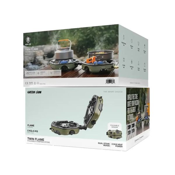 اجاق گاز کمپینگ 2 در 1 شش ضلعی گرین لاین