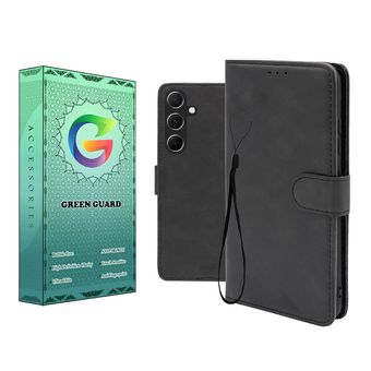 کیف کلاسوری گرین گارد طرح چرمی مدل Landing کد 06 مناسب برای گوشی سامسونگ Galaxy S24 FE به همراه بند آویز