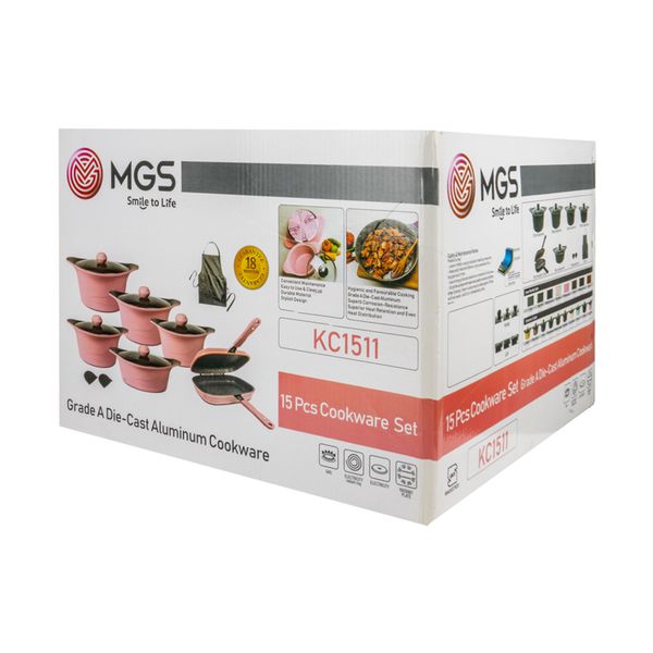 سرویس پخت و پز 15 پارچه ام جی اس مدل KC1511