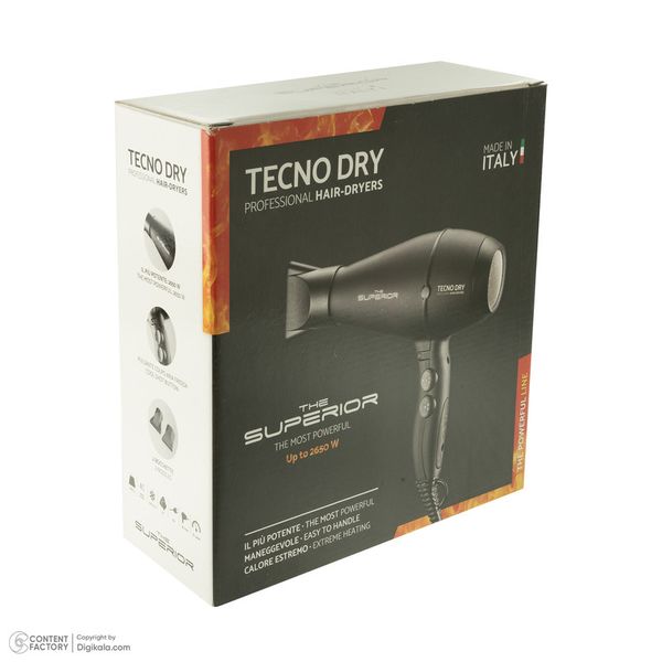 سشوار حرفه‌ای تکنو درای مدل The Superior با توان 2650 وات