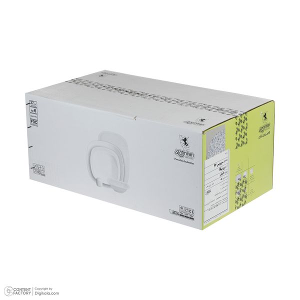 سرویس غذاخوری 27 پارچه چینی زرین ایران مدل کواترو ورنیکا درجه یک