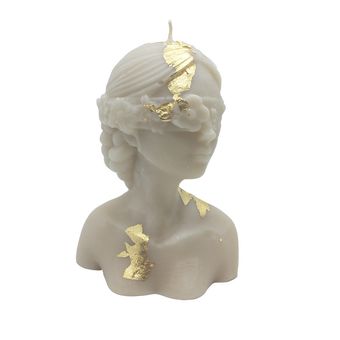 شمع مدل ناتالی با ورق طلا کد 21008