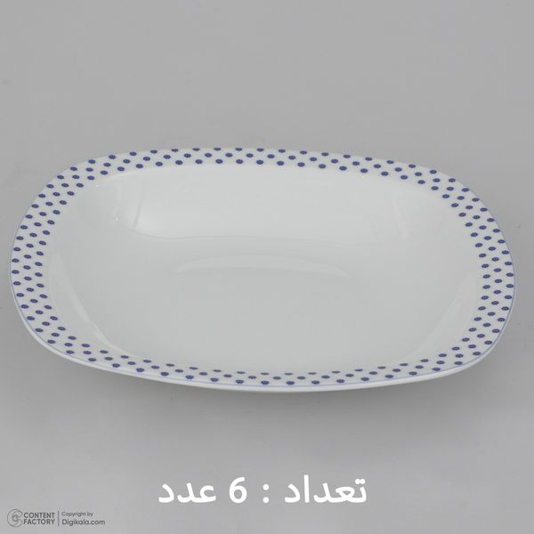 سرویس غذاخوری 27 پارچه 6 نفر چینی زرین ایران مدل کواترو ورنیکا درجه عالی