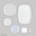 سرویس غذاخوری 27 پارچه 6 نفر چینی زرین ایران مدل کواترو ورنیکا درجه عالی