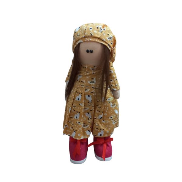 عروسک روسی طرح دختر کلاهدار ارتفاع 30 سانتی متر