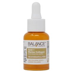 سرم سفت‌کننده بالانس مدل Gold+ Marine Collagen مناسب برای انواع پوست حجم 30 میلی‌لیتر