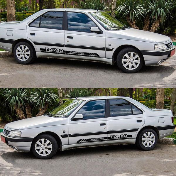 برچسب بدنه خودرو طرح TURBO LUX مناسب برای پژو 405