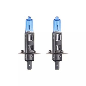لامپ هالوژن طرح زنون سفید یخی خودرو مدل H1 / 12V / 100W بسته 2 عددی