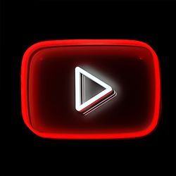 چراغ تزئینی مدل نئون لوگو یوتیوب