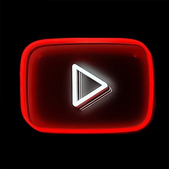 چراغ تزئینی مدل نئون لوگو یوتیوب