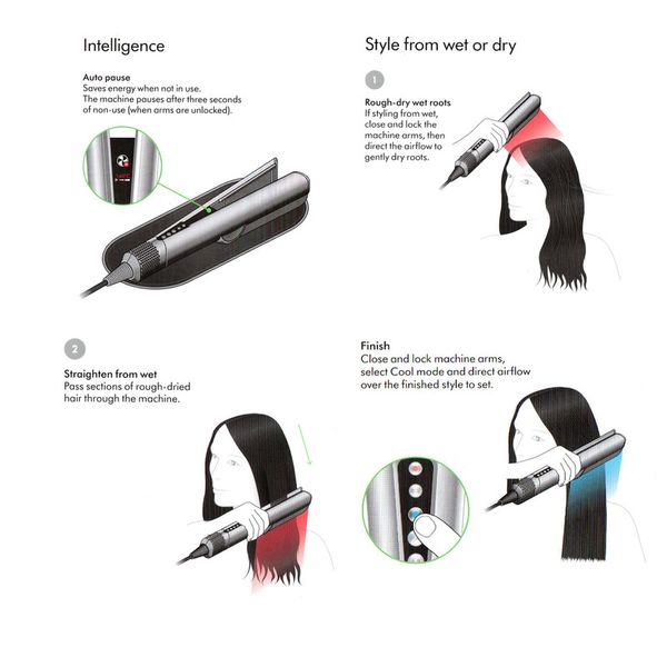 اتو و حالت‌دهنده‌ مو دایسون مدل Dyson Airstrait HT01