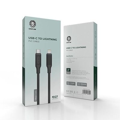 کابل شارژ و دیتا Type C به lightning Green Lion 18w