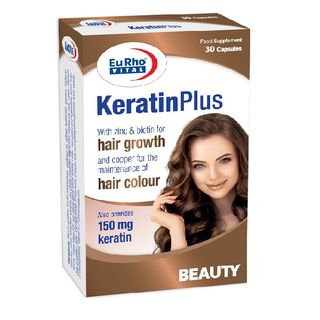 کپسول ژلاتینی نرم کراتین پلاس یوروویتال بسته 30 عددی*404