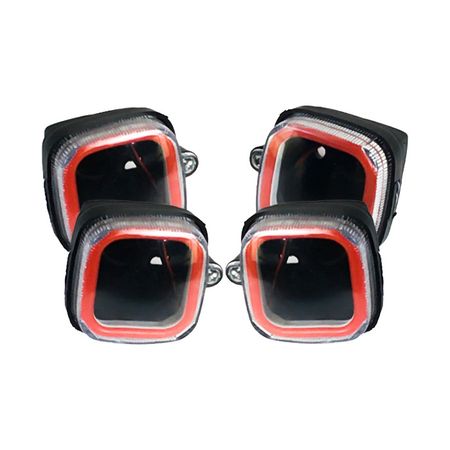 چراغ راهنما موتور سیکلت مدل نئونی فانتزی R4 مجموعه 4 عددی