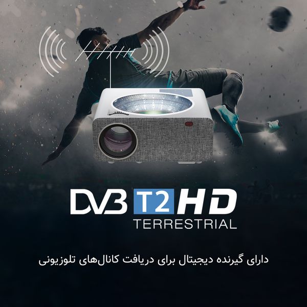 ویدئو پروژکتور النز مدل SD500 Smart Android به همراه پرده نمایش با رزولوشن 1920x1080|FHD
