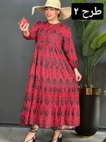 پیراهن فلور چین دار کد 1520