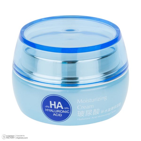 کرم مرطوب کننده دست و صورت بی آکوا مدل Hyaluronic Acid مناسب برای انواع پوست وزن 50 گرم