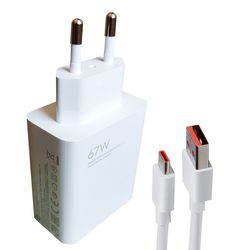 شارژر دیواری شیائومی مدل شارژر 67w به همراه کابل usb-c سر جعبه - گارانتی دار