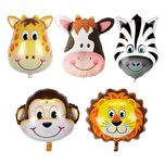 بادکنک فویلی مدل سر حیوانات جنگل مجموعه 5 عددی