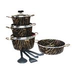 سرویس قابلمه و تابه گرانیتی 12 پارچه ماموت مدل سنگی