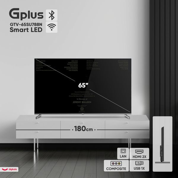 تلویزیون 65 اینچ ال ای دی هوشمند جی پلاس مدل GTV-65SU788NP