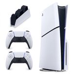 کنسول بازی سونی مدل PlayStation 5 Slim ظرفیت یک ترابایت ریجن 2016A اروپا به همراه دسته اضافی و پایه شارژر
